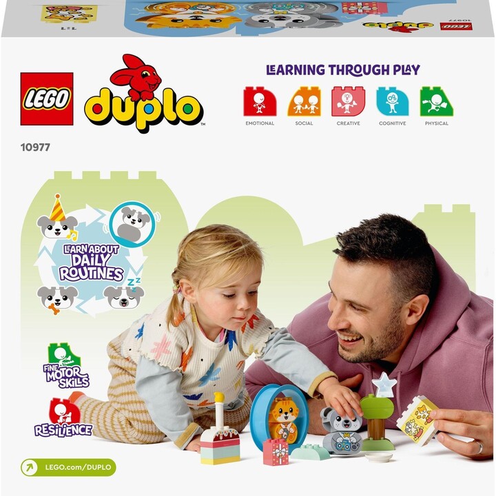 Комплет играчки LEGO® DUPLO® 10977 Моето прво кученце и маче што прават звуци, 22 парчиња