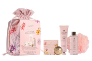 Set për trup & çantë Grace Cole Peony, Peach & Raspberry, 5 copë