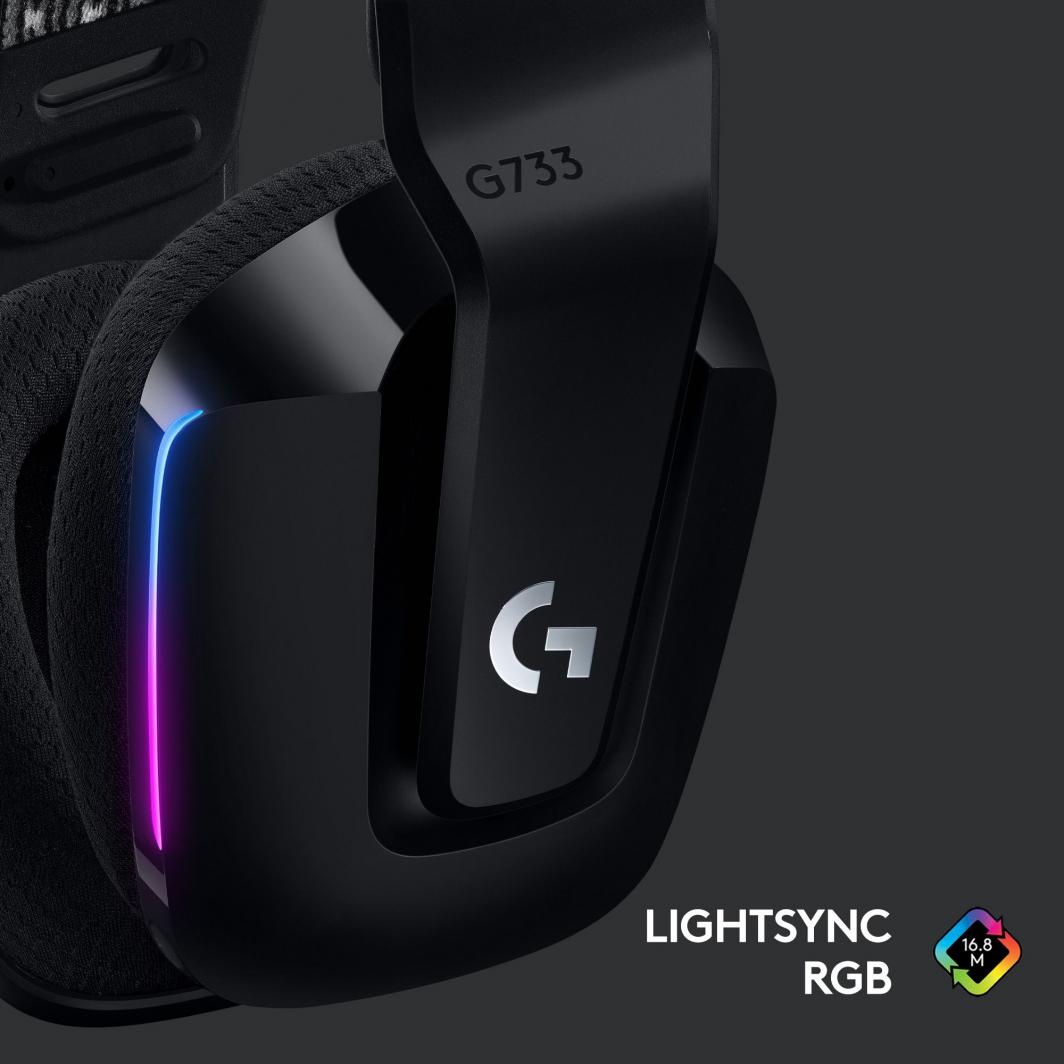 Слушалки Logitech G733 Lightspeed Czarne (981-000864)