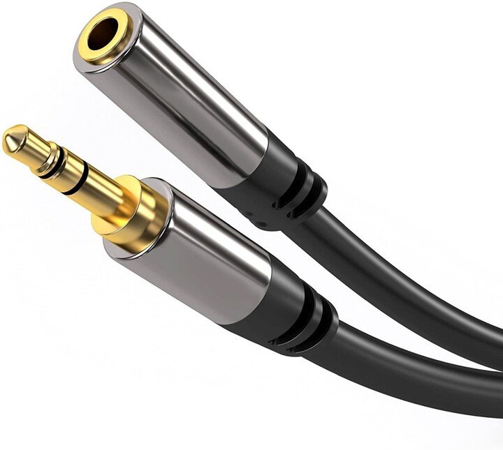 Kabllo PremiumCord Jack 3.5mm, M / F, 3m, i zi