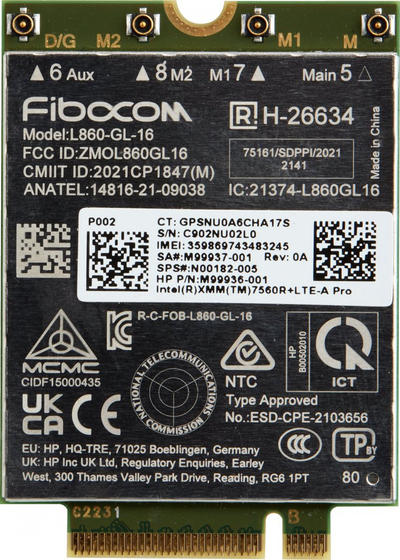 Kartë rrjeti HP INC, 4G, LTE-AP, WWAN