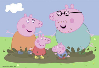 Puzzle Peppa Pig, 2 x 24 copë