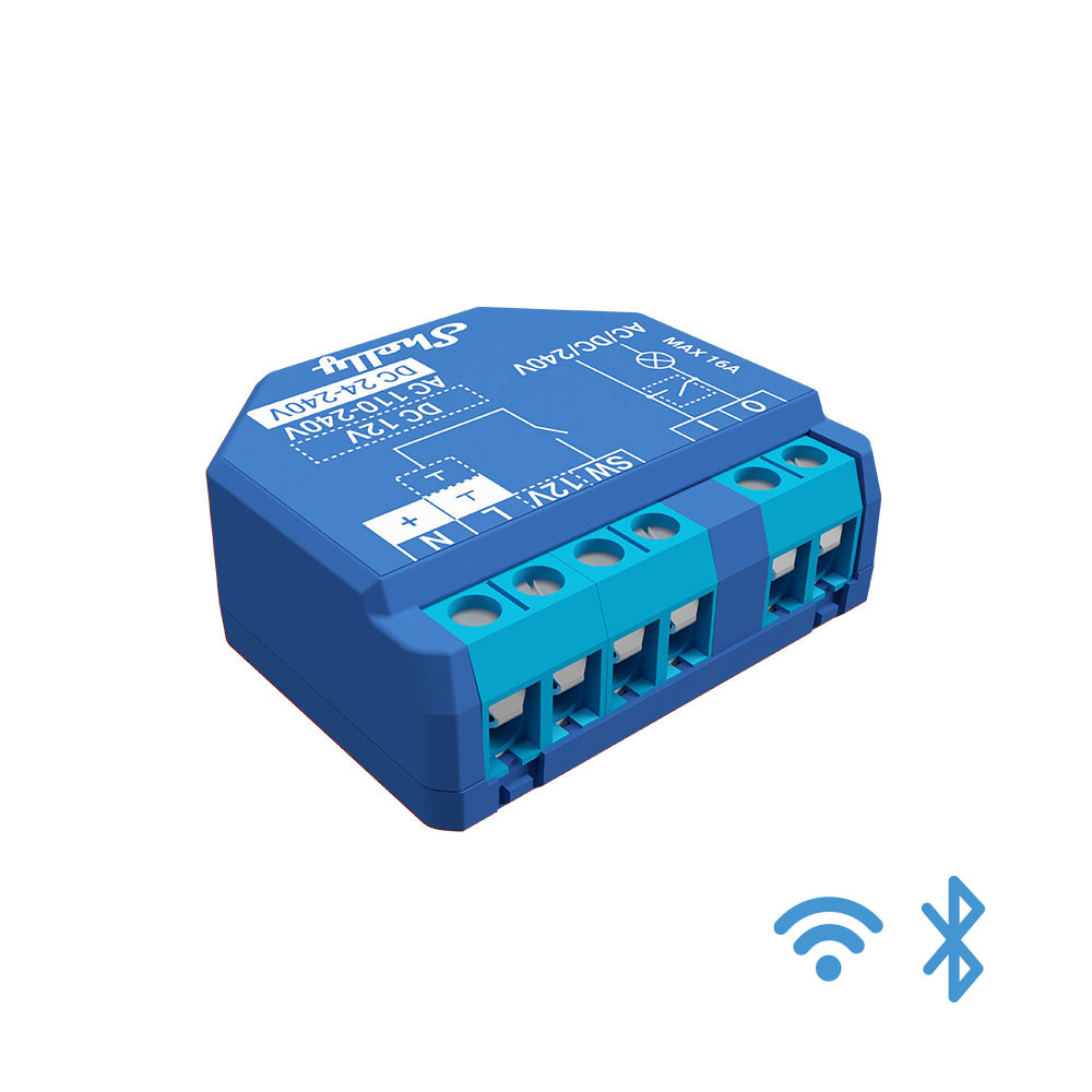 Ndërprerës rele Shelly Plus 1 - i menaxhueshëm me WiFi dhe Bluetooth për Smart Home