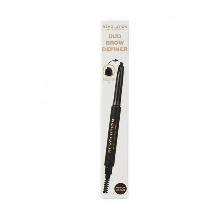 Revolution Duo Brow Definer Pencil - Medium Brown