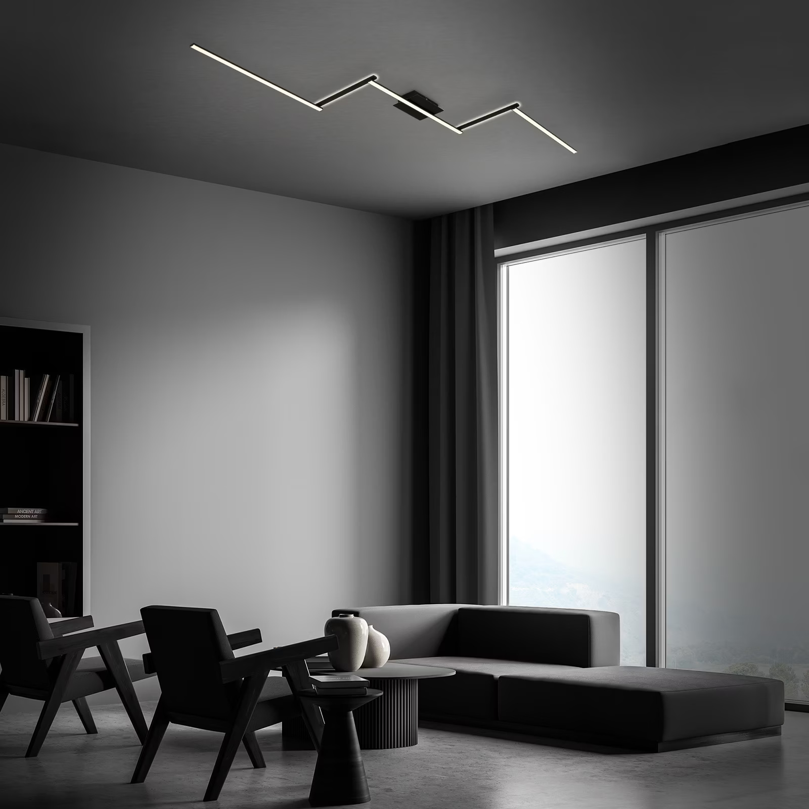 Ndriçues Briloner LED 2,2m, 24W, 3000 lm, i bardhë/zi