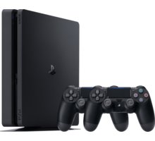Konzolë PlayStation 4 Slim, 1TB, e zezë + 2x kontroller DS4 + videolojë FIFA 20