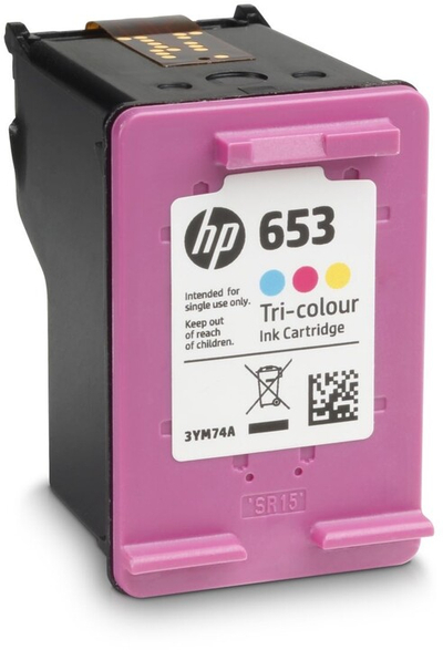 Ngjyrë për printer HP 3YM74AE, tre ngjyra, No. 653