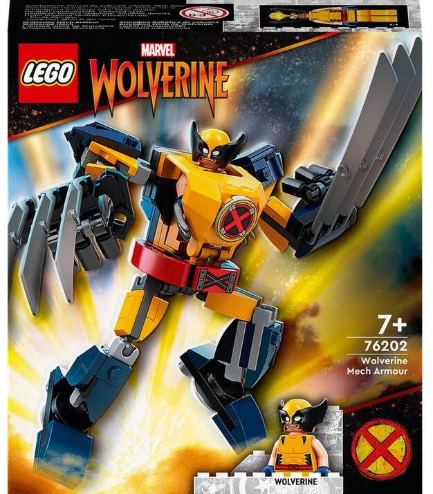 Set lodër LEGO Marvel Super Heroes 76202 Wolverine's robotic armor, 141 pjesë