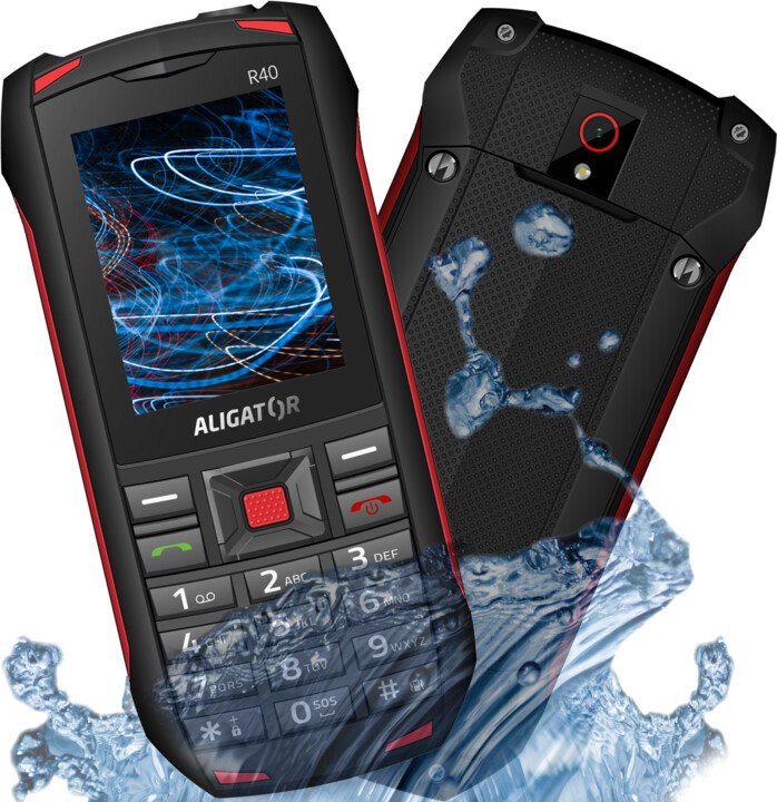 Celular Aligator R40 eXtremo, i zi / kuq