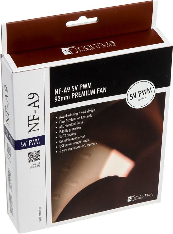 Ftohës Noctua NF-A9 5V PWM, 92 mm