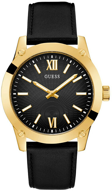Orë dore për meshkuj Guess Crescent GW0628G2, e zezë