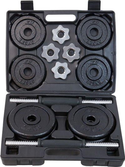 Shtanga për ushtrime EB Fit, 9.5kg, 2 copë, të zeza