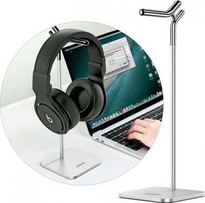 Mbajtëse për kufje Ugreen, metali, e argjendtë