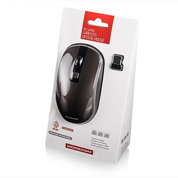 Глушец Modecom WM101, wireless, USB, кафеав