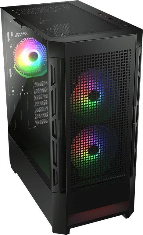 Kasë Cougar Airface RGB, e zezë, Midi Tower