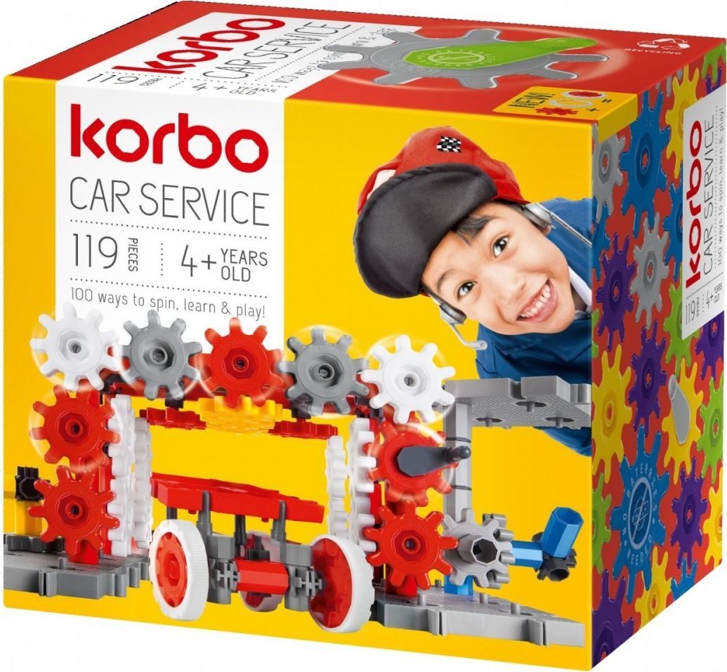 Blloqe ndërtimi Korbo Pads Car service, 119 elemente Blloqe ndërtimi Korbo Pads Car service, 119 elemente