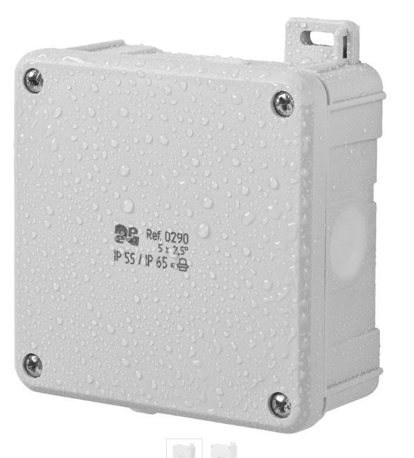 Kuti për instalime elektrike ELEKTRO-PLAST NASIELSK 2K IP55/IP65 98 x 98 x 46mm (0290-04)