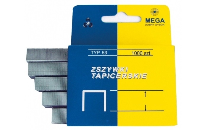 Kapëse Mega Staples të llojit 53, 8 mm, 1000 copë