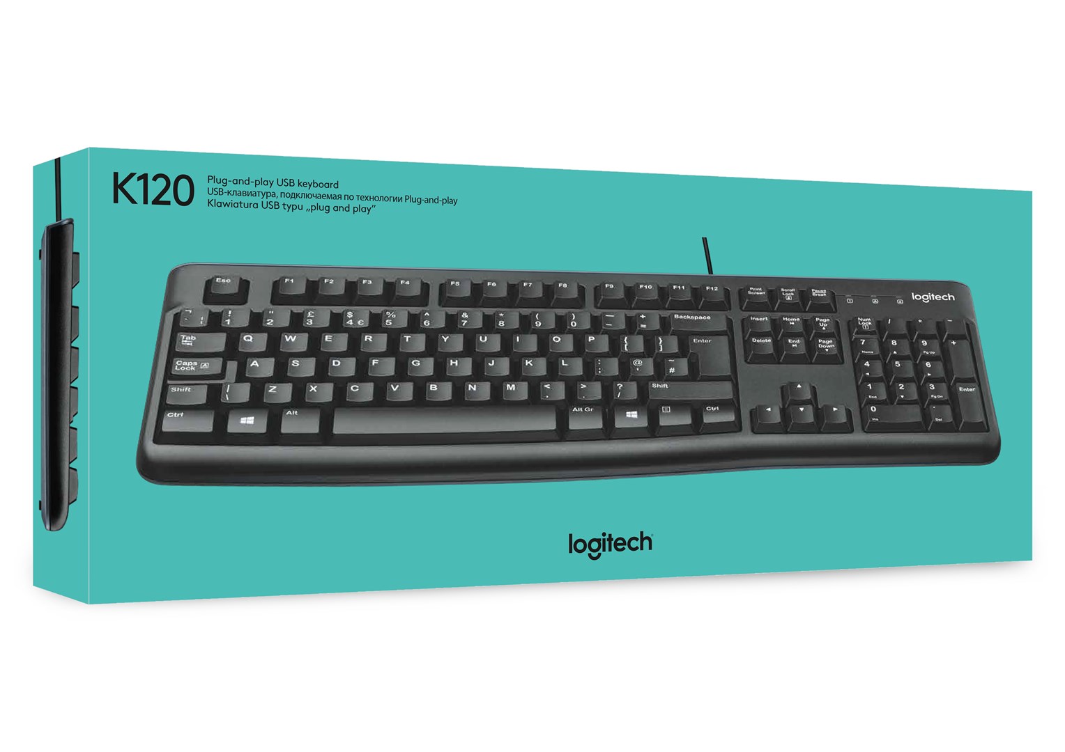 Logitech K120 USB тастатура, црна