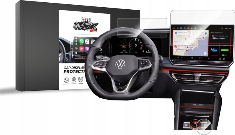 Folie mbrojtëse ekran Volkswagen Tiguan 3 12.9", 3in1, kundër gërvishtjeve, transparente