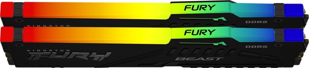 Memorie Kingston Fury Beast RGB, DDR5, 32 GB, 6400 MHz, CL32, KF564C32BBEAK2-32