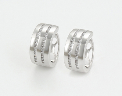 Set- unazë + vathë Xuping të veshur me platin, argjendtë/16.51mm