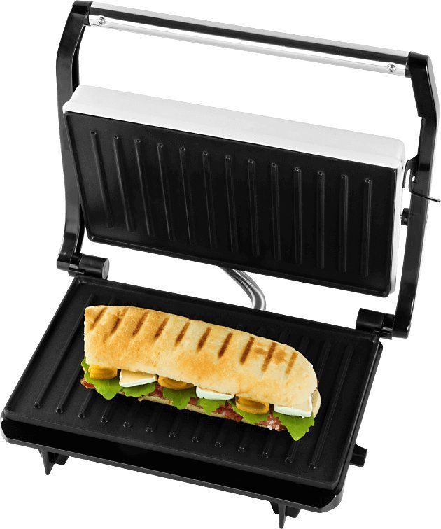 Skarë elektrike ECG S 1070 Panini, 700 W, e bardhë / e zezë