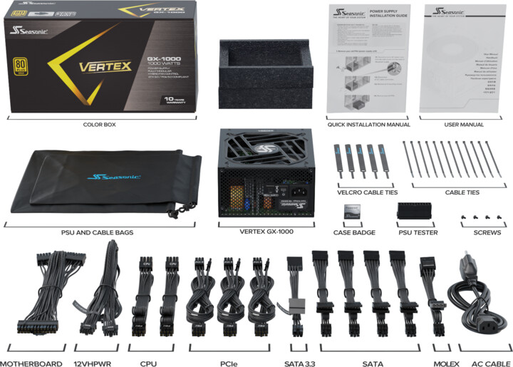 Burim energjie SeaSonic Vertex GX VERTEX-GX-1000 , 1000W