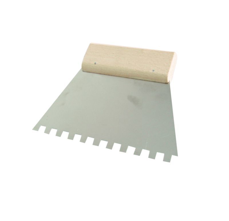 Shpatull Mega 617841, 80mm, 8x8mm dhëmb, bezhë