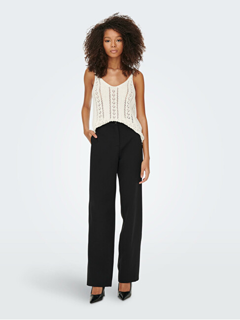 Pantallona ONLY ONLLANA-BERRY Straight Fit, të zi