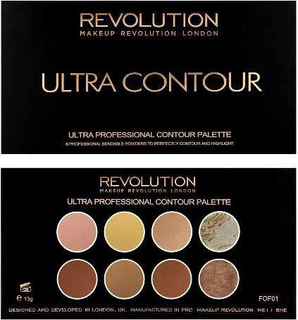Paletë konturi Makeup Revolution Ultra Contour, 13g, 8 ngjyra Paletë konturi Makeup Revolution Ultra Contour, 13g, 8 ngjyra