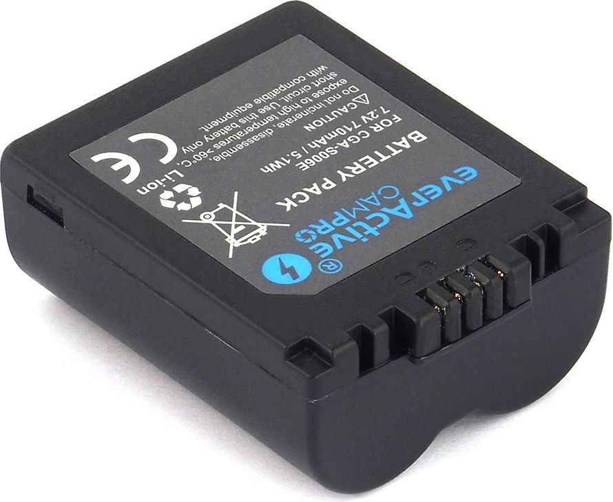 Bateri zëvendësuese EverActive për Panasonic CGA-S006, 710 mAh