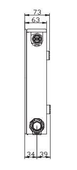 Radiator Stelrad, 546.6 W, 60 x 60 cm, i bardhë