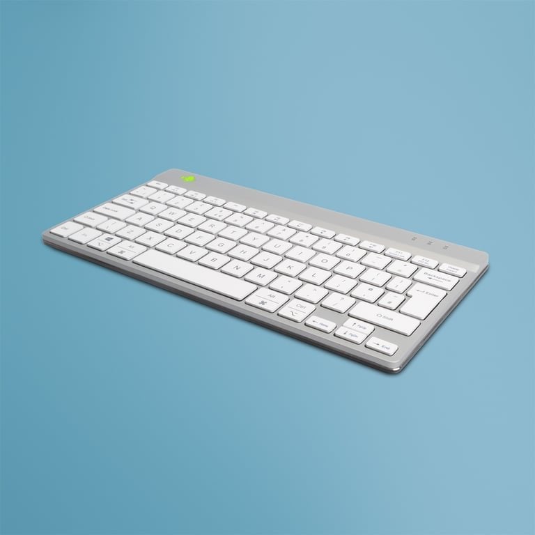 Tastierë R-GO Tools, wireless, UK, e bardhë