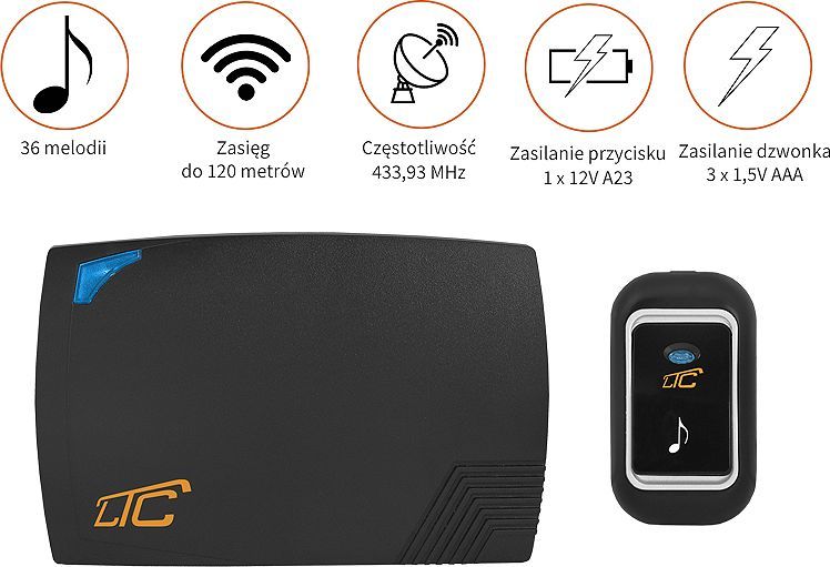 Zile dere LTC (LXDZ4), wireless, e zezë