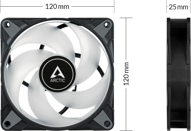 Ftohës Arctic P12 PWM PST A-RGB 0dB, 120 mm