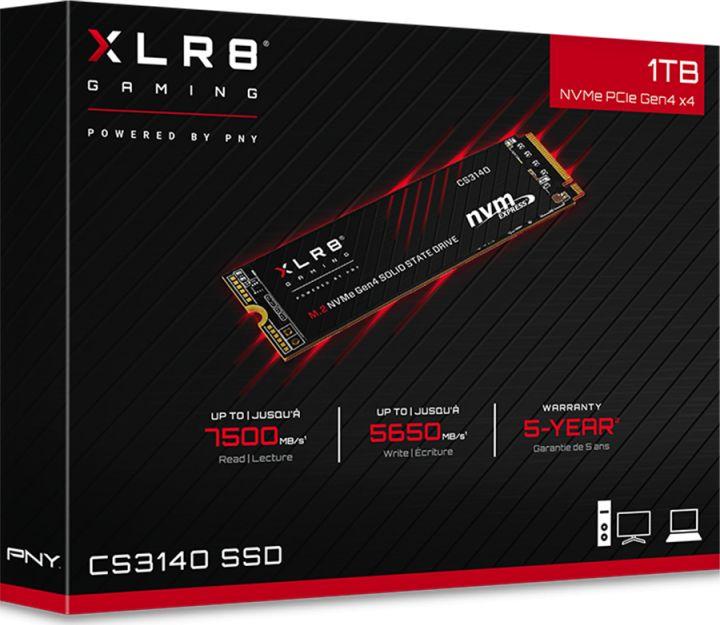 Disk SSD PNY XLR8 CS3140, 1TB, M.2 2280, PCI-E x4, Gen4 NVMe  (M280CS3140-1TB-RB)