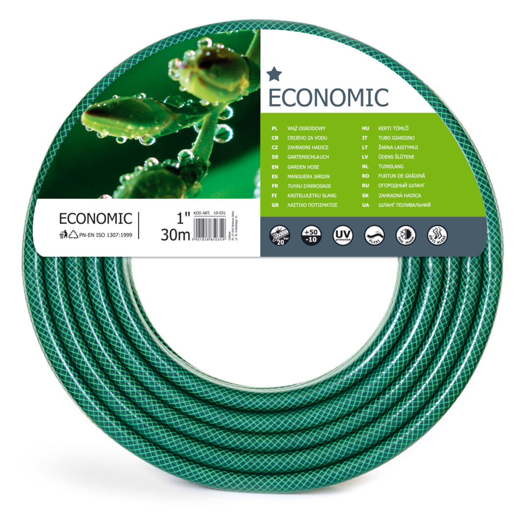 Zorrë kopshti Cellfast Garden ECONOMIC (10-031), 1", 30m, e gjelbër 