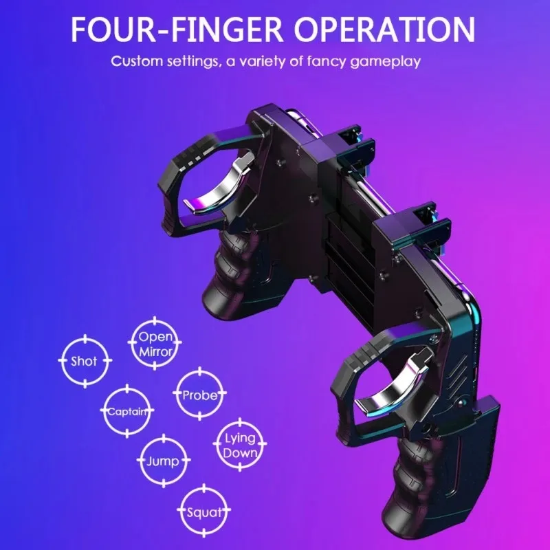 Gamepad K21, kontrollor për lojëra në celular, i zi