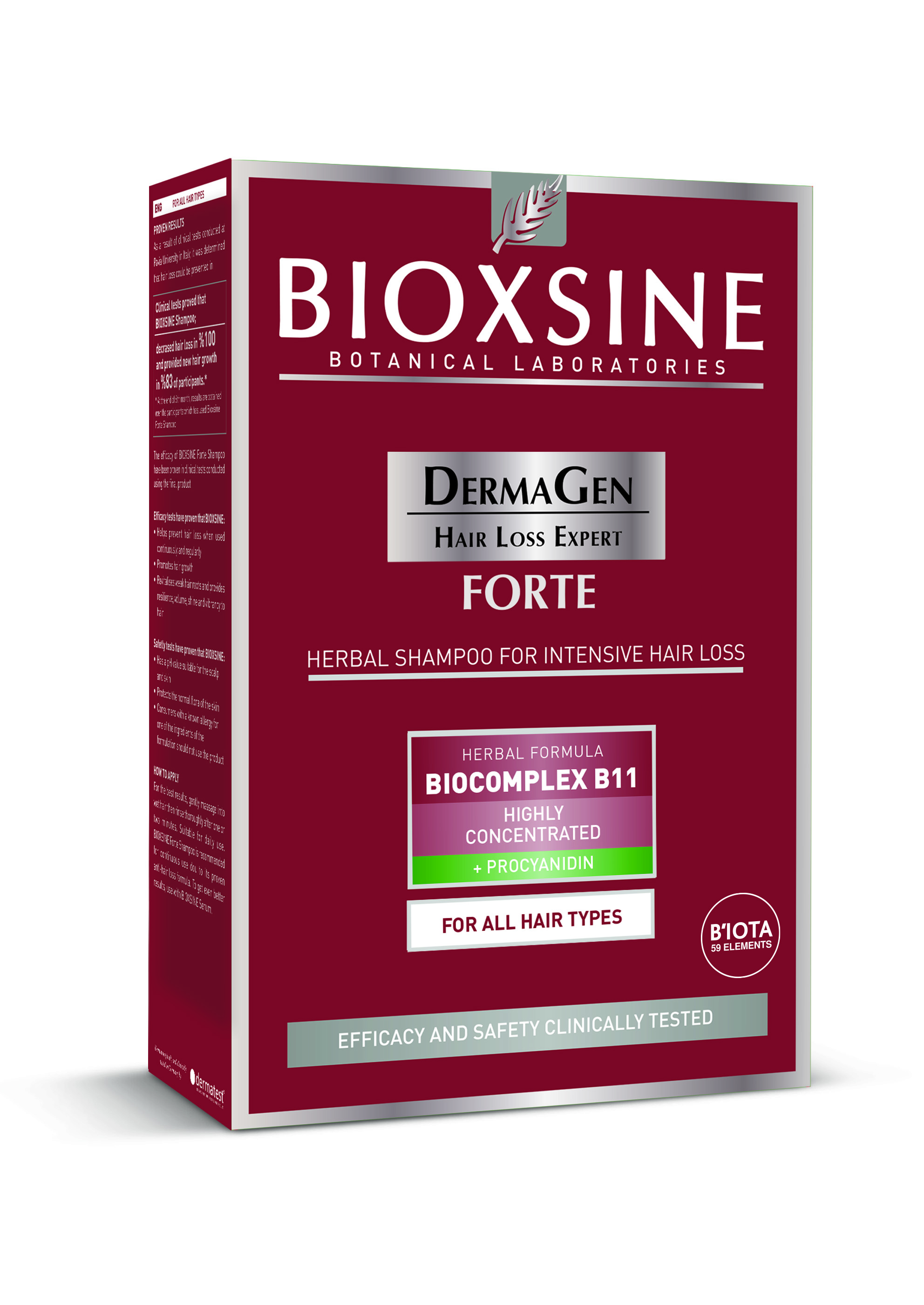 Bioxsine Forte Shampoo- Shampon herbal kunder renies se flokeve