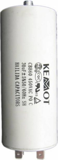 Kondensator Kemot, për motorët njëfazor, 450V, 30uF, 110V - 600V AC Kondensator Kemot, për motorët njëfazor, 450V, 30uF, 110V - 600V AC