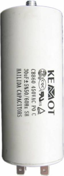 Kondensator Kemot, për motorët njëfazor, 450V, 30uF, 110V - 600V AC