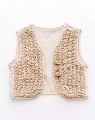 Jelek CreatResili Wood Wool Woven by Women, M (38), i kremtë