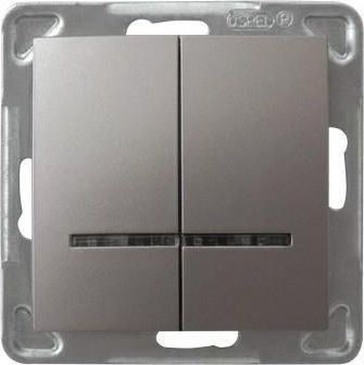 Lidhës elektrik Ospel Impresja Candlestick (ŁP-2YS/m/23), 250 V, i hirtë