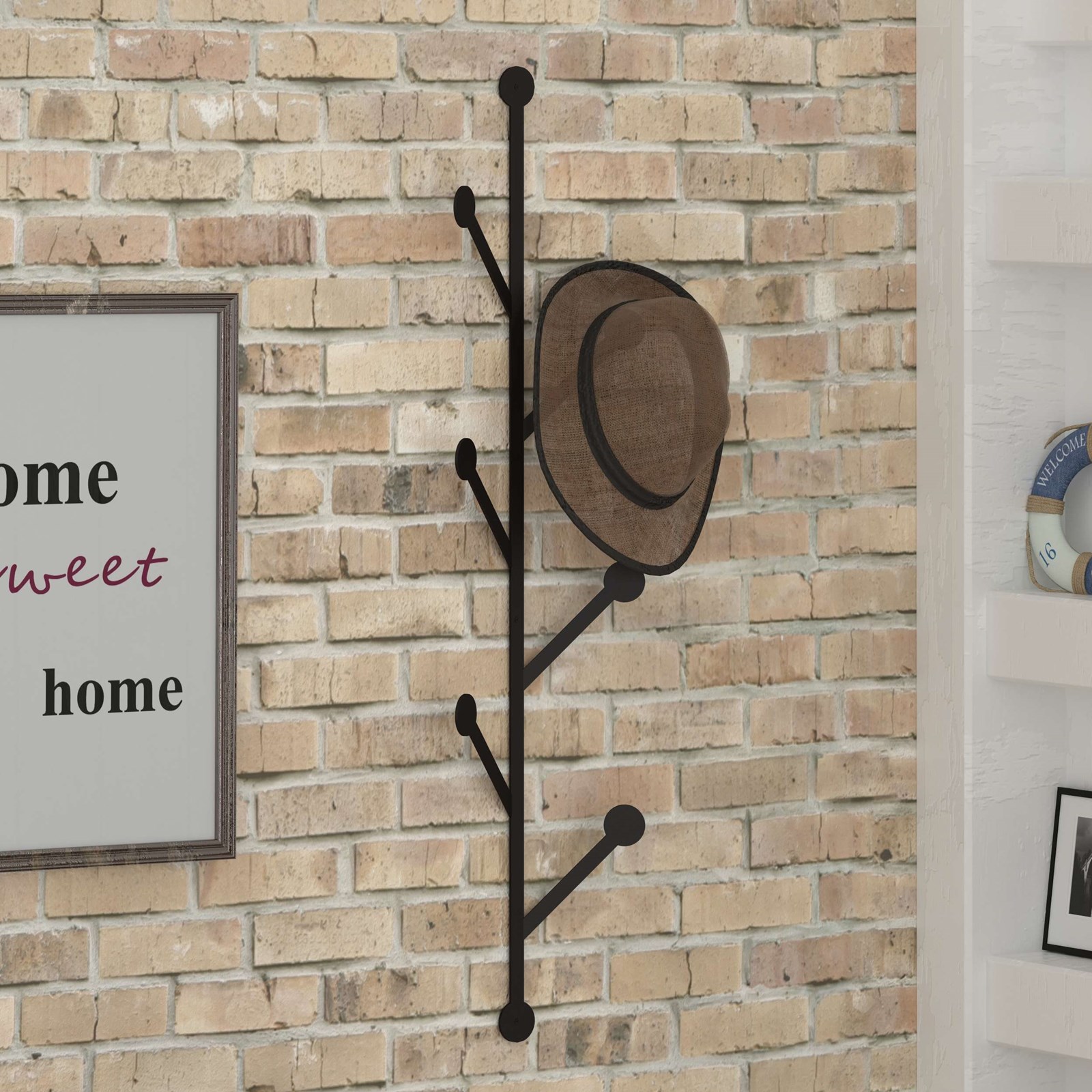 Varëse metalike Decortie Ponpon, 94cm, e zezë