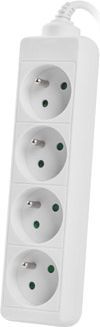 Kabllo korrenti 1.5m, 4 priza, e bardhë (PS0-04E-0150-W)