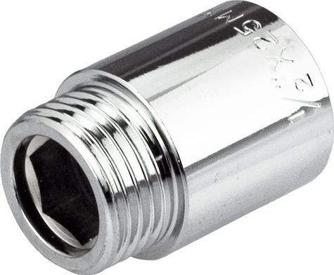 Perfexim Chrome Месинг Продолжување, 1/2   x 20 mm