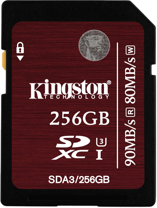 Kartë memorie SDXC Kingston, UHS-I, Klasa 10, 256GB
