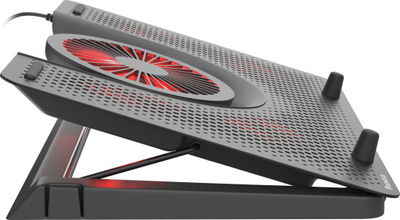 Stendë për ftohje Genesis Oxid 550 për laptop 15.6-17.3", 5 ventilator, dritë të pasme, 1 USB (NHG-1411),e zezë, plastike
