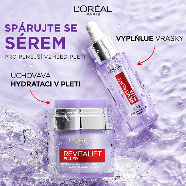 Krem për fytyrë L´Oréal Paris Revitalift Filler Plumping Water-Cream, 50 ml